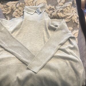 Burberry Light Gray Turtleneck Sweater